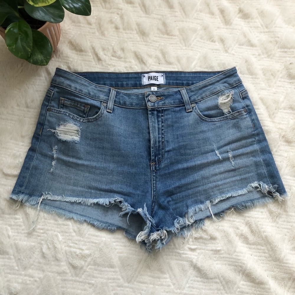 Paige Daryn Denim Short in Juno Destructed